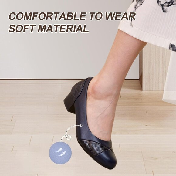 Women's Orthopedic Loafers Arch Comfortable Low Heel Slip On Dress Shoes - Picture 4 of 6